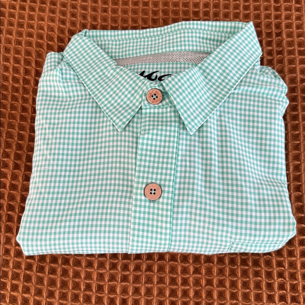 Mojo Sportswear Company Mint Green Button Down Short Sleeve Shirt Men’s X Large - Picture 10 of 10